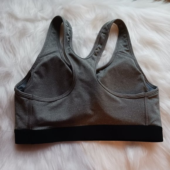 Nike Sports Bra Med, dry fit, padded, racer back, grey - Picture 2 of 3